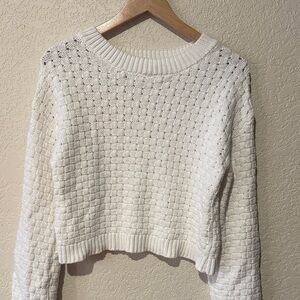 Jessica Simpson Cream Textured Knit Sweater